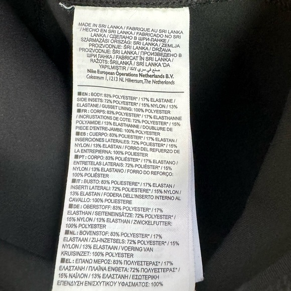 Nike Power Victory Stripe Training Tights Pants Stretch 7/8 Black Multi Red Logo - Picture 10 of 15